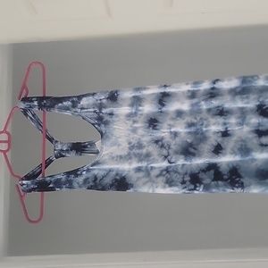 Blue and white tye dye Beach dress